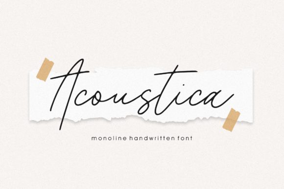Acoustica: A Delicate Script Font for Web Design