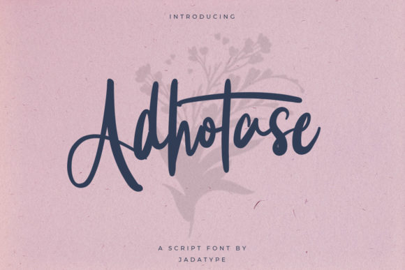 Adhotase: A Whimsical Script Font for Makers