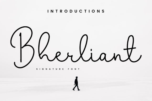 Bherliant: A Delicate Script Typeface for Editorial Design
