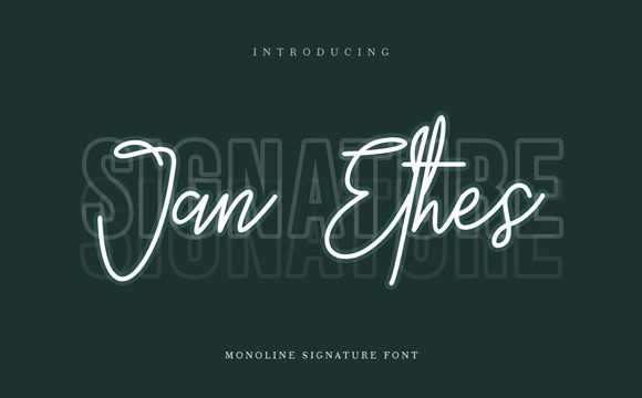 Jan Ethes Font: Elegant Script for Crafters