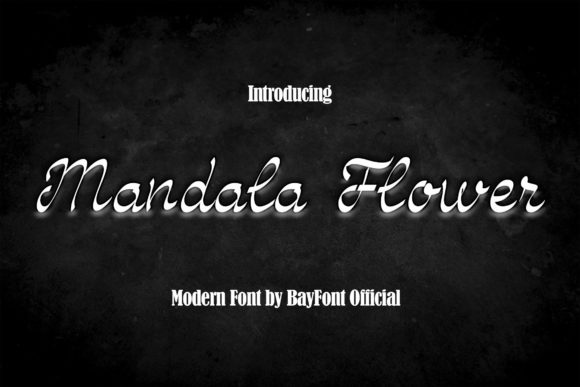 Mandala Flower Font for Handmade Brands
