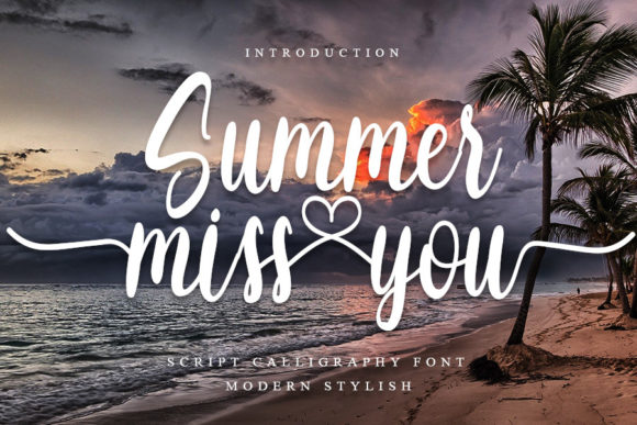 Summer Miss You: An Elegant Script Font for Web Design