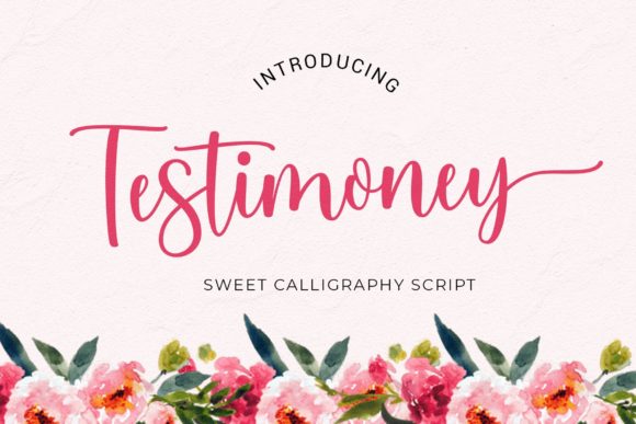 Testimoney: A Delicate Script Font for Makers