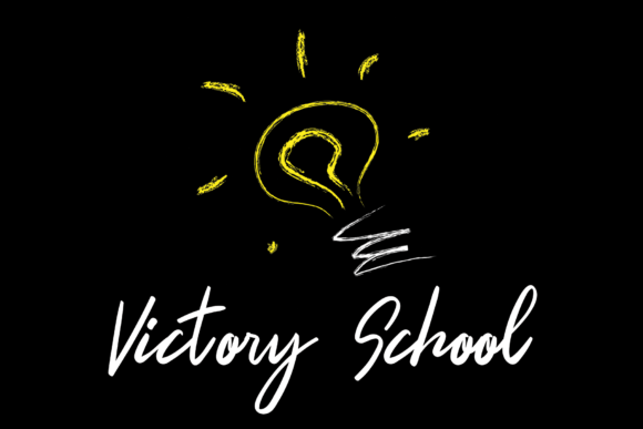 Victory School: A Whimsical Script Font for Editorial Design
